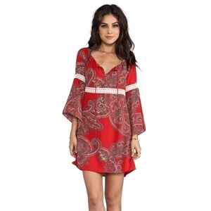 VOOM by Joy Han Tricia Boho Dress in Red